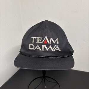 Vintage Team Daiwa Hat Cap Snapback Black Rope Trucker Golfer Men's